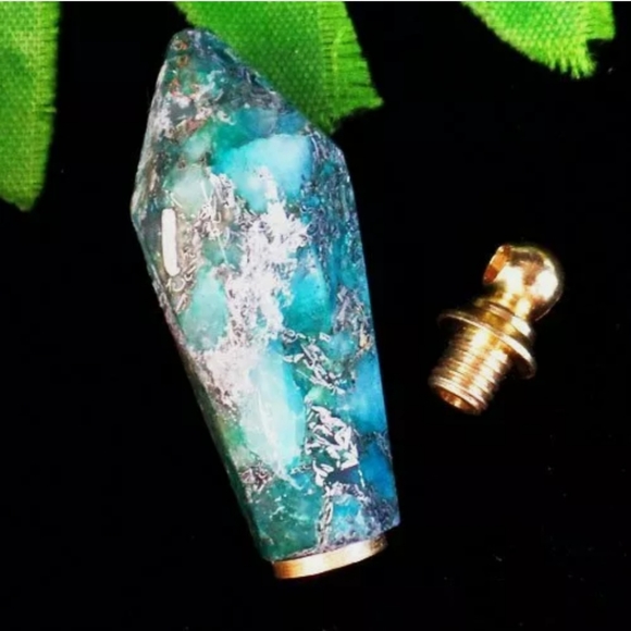 New Sea Sediment Jasper Pyrite Essential Oils Pendant. - Picture 4 of 4